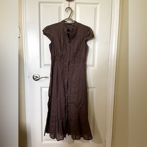 Mexx western style brown lined dress. Size 4.